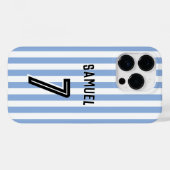 サッカー少年カスタム選手&ナンバーズ Case-Mate iPhoneケース (裏面 (横))