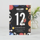 サッカー少年スポーツの誕生日 招待状 (スタンド正面)