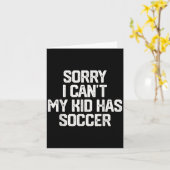 サッカー少年ママ・パパの面白グッズ お子様のサッカーで予定が合わない カード (黄色い花)