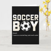 サッカー少年定義 カード (黄色い花)