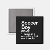 サッカー少年定義 楽しいスポーツ マグネット (正面/裏面)