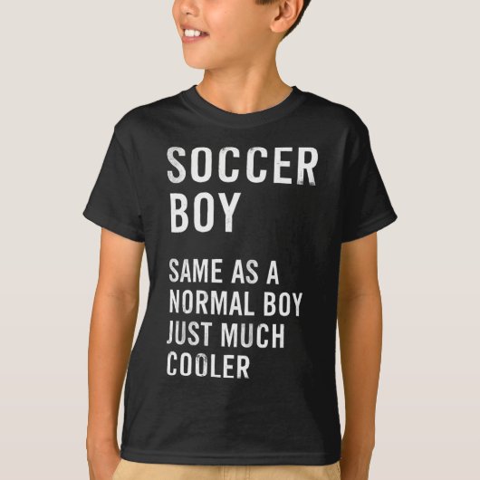 サッカー少年定義 楽しい Tシャツ (正面)