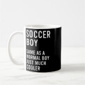 サッカー少年定義 面白い コーヒーマグカップ (左)