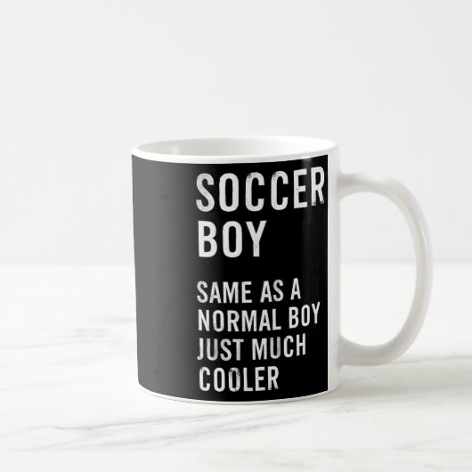 サッカー少年定義 面白い コーヒーマグカップ (右)