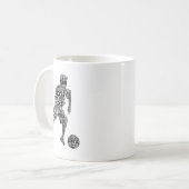 サッカー少年男子キッズ コーヒーマグカップ (正面左)