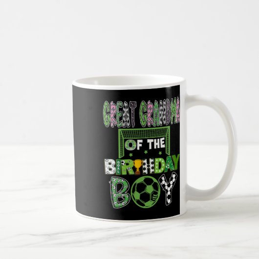 サッカー少年誕生日のおひいおばあちゃん コーヒーマグカップ (右)