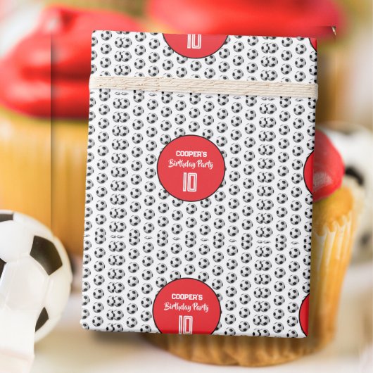 サッカー少年誕生日パーティー ラッピングペーパー