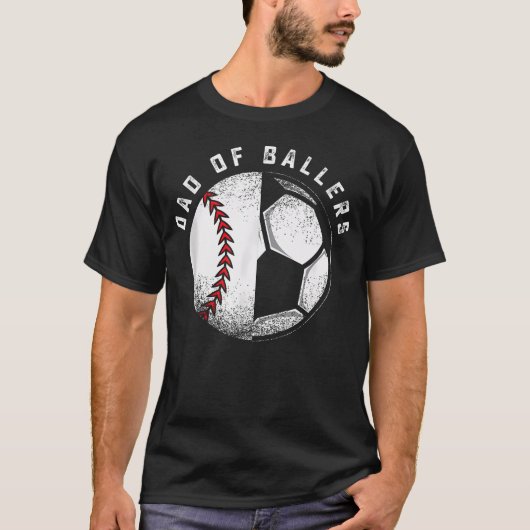 サッカー少年野球選手のパパ Tシャツ (正面)