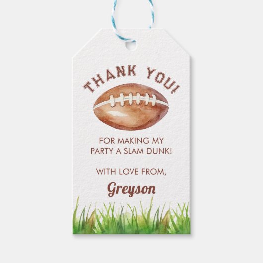 サッカー少年1歳の誕生日 ギフトタグ (正面)