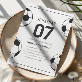 サッカー少年7歳の誕生日おめでとう 招待状