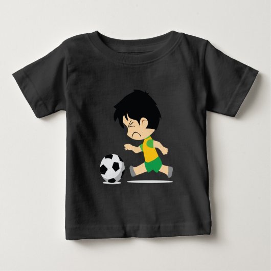 サッカー少年 ベビーTシャツ (正面)