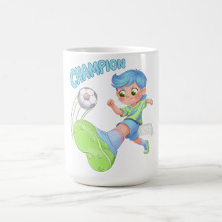 サッカー少年 ボールキック 未来のサッカースター コーヒーマグカップ