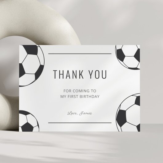 サッカー少年 誕生日おめでとう サンキューカード