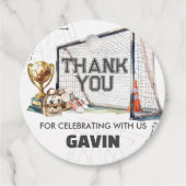 サッカー少年 誕生日おめでとう フェイバータグ (正面)
