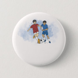 サッカー少年 誕生日招待状テンプレート 缶バッジ