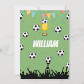サッカー少年 誕生日招待状 カード 名前入れ可能 (裏面)