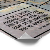 サッカー引用文コラージオン石板 ポスター