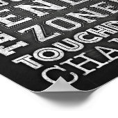 サッカー引用文サインチョークプリント ポスター (角)