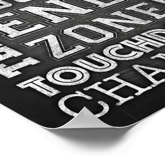 サッカー引用文サインチョークプリント ポスター (角)