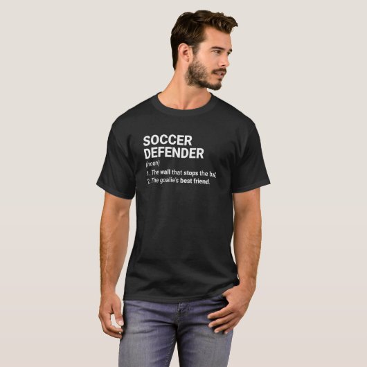 サッカー引用文言葉定義サッカーのディフェンダー囲碁 Tシャツ (正面フル)
