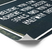 サッカー引用文10デニムのポスターコラージュ ポスター (角)