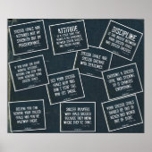 サッカー引用文10デニムのポスターコラージュ ポスター (正面)