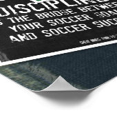 サッカー引用文10ポスターコラージュinデニム ポスター (角)