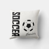 サッカー必需枕（黒） クッション (裏面)