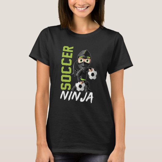 サッカー忍者選手サッカー選手 Tシャツ (正面)