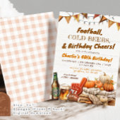 サッカー応援とビール大人の誕生日パーティー 招待状