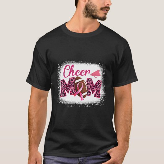 サッカー応援ママK – レオパード乳癌アワレネ Tシャツ (正面)