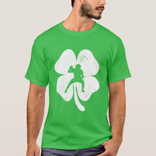 サッカー恋人St patricks dayリーフクローバーアイリッシュB Tシャツ (正面)