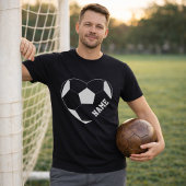 サッカー愛ハートカスタムプレイヤー名 Tシャツ
