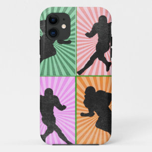 サッカー愛好家のためのアメリカンフットボールのアートワーク iPhone 11 ケース