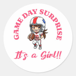サッカー愛好家のためのゲームデイサプライズその女の子 ラウンドシール