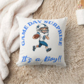 サッカー愛好家のためのゲームデーのサプライズその少年 クッション (ブランケット)