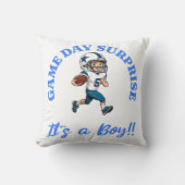 サッカー愛好家のためのゲームデーのサプライズその少年 クッション (正面)