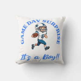 サッカー愛好家のためのゲームデーのサプライズその少年 クッション