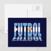 サッカー愛好家アルゼンチンの贈り物のFutbol国旗 ポストカード (正面/裏面)