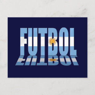 サッカー愛好家アルゼンチンの贈り物のFutbol国旗 ポストカード