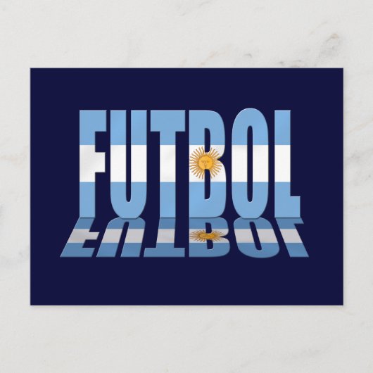 サッカー愛好家アルゼンチンの贈り物のFutbol国旗 ポストカード (正面)