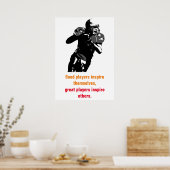 サッカー感動的のアユニークートワーク ポスター (キッチン)