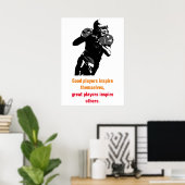 サッカー感動的のアユニークートワーク ポスター (ホームオフィス)