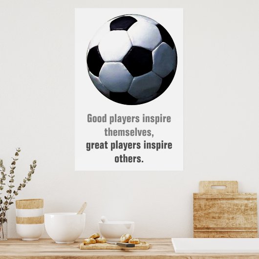 サッカー感動的のアートユニーク作品 ポスター (キッチン)