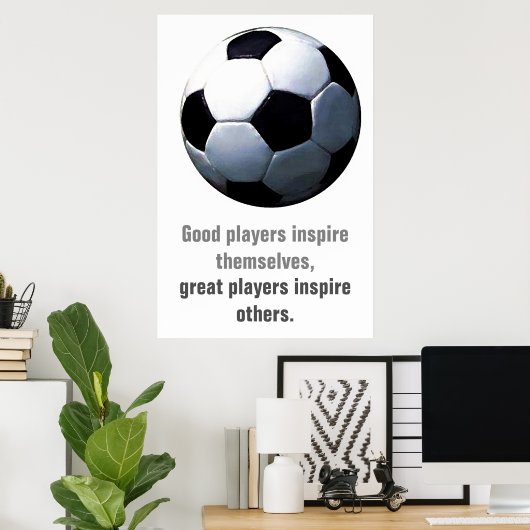 サッカー感動的のアートユニーク作品 ポスター (ホームオフィス)