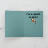 サッカー感謝していコーチに素晴らし向けて サンキューカード (内部)