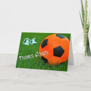 サッカー感謝していコーチに! サンキューカード