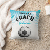 サッカー感謝していコーチアクアブルースターズボール クッション (ブランケット)