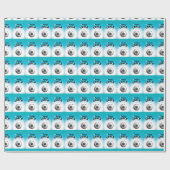 サッカー感謝していコーチアクアブルースターズボール ラッピングペーパー (フラット)