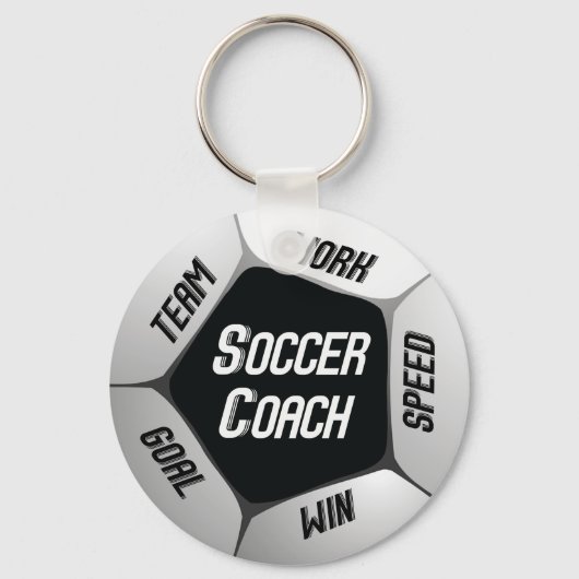 サッカー感謝していコーチ大球 キーホルダー (正面)
